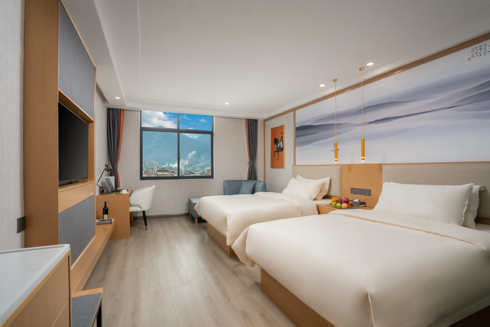 Rongjiang Tianchi Qiyue Hotel (Cunchao Football Field)Over view