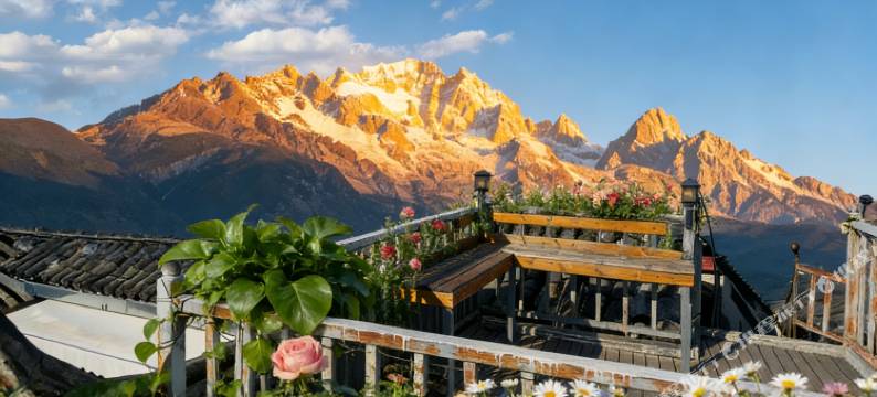 茗溪·Luck 360°观雪山全景度假庭院(丽江古城店)图片