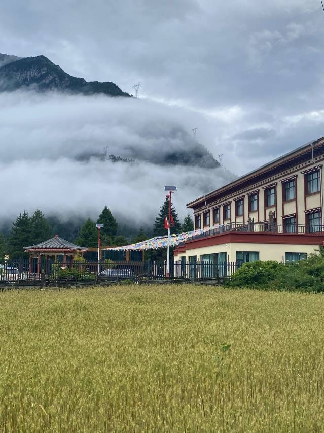 朗秋泊岸山居图片