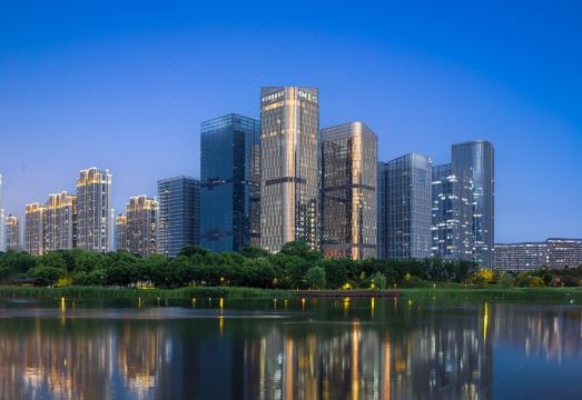 义乌世贸中心希尔顿惠庭酒店外景图