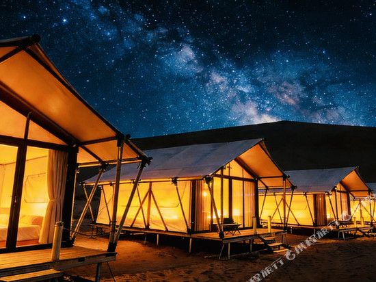 敦煌沙哩啷美拍星空银河沙漠帐篷民宿