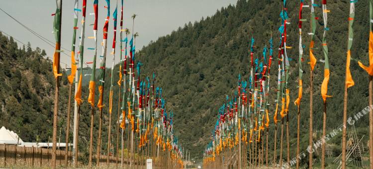 百年藏寨帐篷营地图片