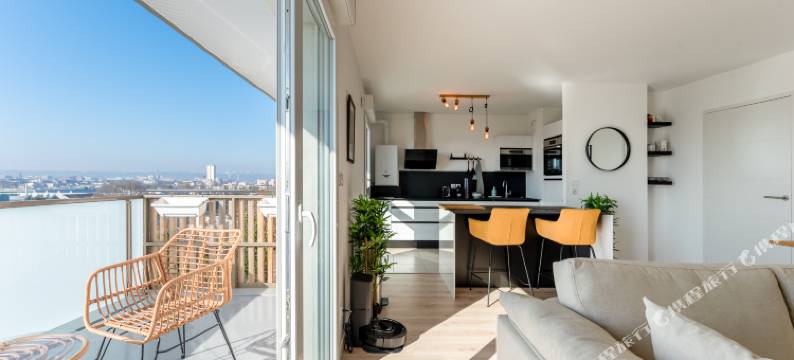 Apartment with Stunning Seine Views, BBQ Area, and Private Parking图片