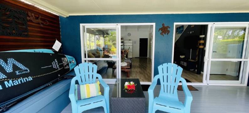 Taakoka Muri Beach Villa - beach front, paddle boards, kayaks, pool, free WIFI !图片