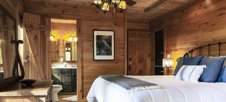 呢喃瀑布小屋 - 距主街数分钟，热水浴缸、景观，占地15英亩(Whispering Falls Cabin - hot tub, views, 15 acres, minutes from Main St.)图片