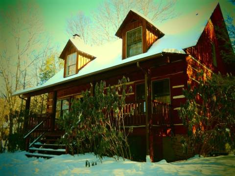 FOUR SECLUDED ACRES - Authentic Hand-Hewn Log Cabin - South Fork of New River