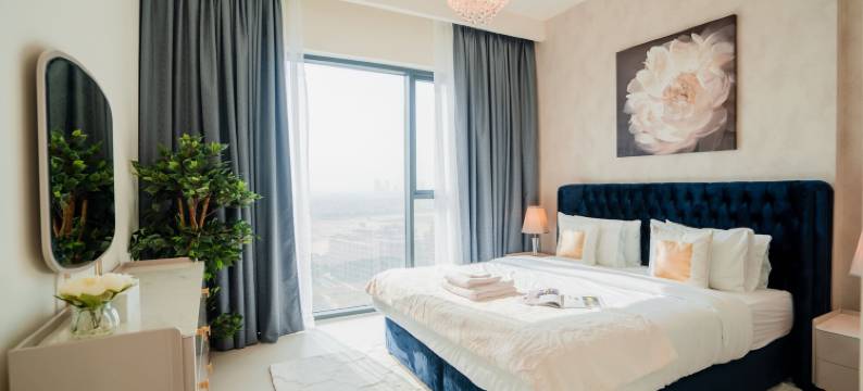Nasma豪华住宿-迪拜山丘(Nasma Luxury Stays - Elegant Condo with City Views and Dubai Skyline)图片