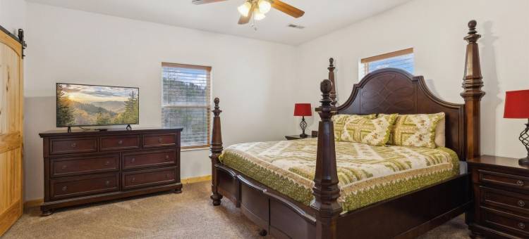 壮观的带热水浴缸壁炉按摩浴缸的家(Hawks Nest by Beyond Expectations W Hot Tub)图片