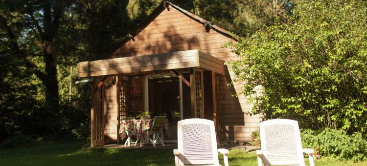 Cozy chalet with garden and pond view图片
