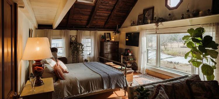索格蒂斯占地53英亩的幽静艺术风19世纪农家乐(Secluded and Artful 1800s Farmhouse on 53 Acres, Saugerties)图片
