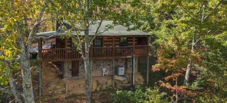 景观舒适私人壁炉热水浴缸(View! Cozy, Private, Fireplace, Hot Tub Log Cabin, Honeymoon!)图片