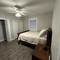 Relax by the fire at The SmokeHouse cottage at the Ryan Holmes Ranch!