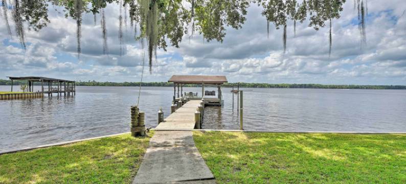 圣约翰河上的风景如画的度假村+泊位(Picturesque Retreat on St Johns River and Docks)图片