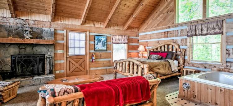 私人开间小木屋 热水浴缸 放松 蜜月(View! Private Studio Cabin,Hot Tub,Relax,Honeymoon)图片
