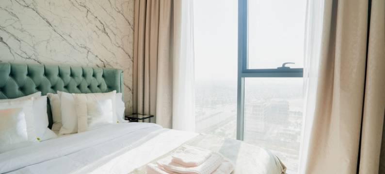 Nasma豪华住宿-迪拜山丘(Nasma Luxury Stays - Elegant Condo with City Views and Dubai Skyline)图片