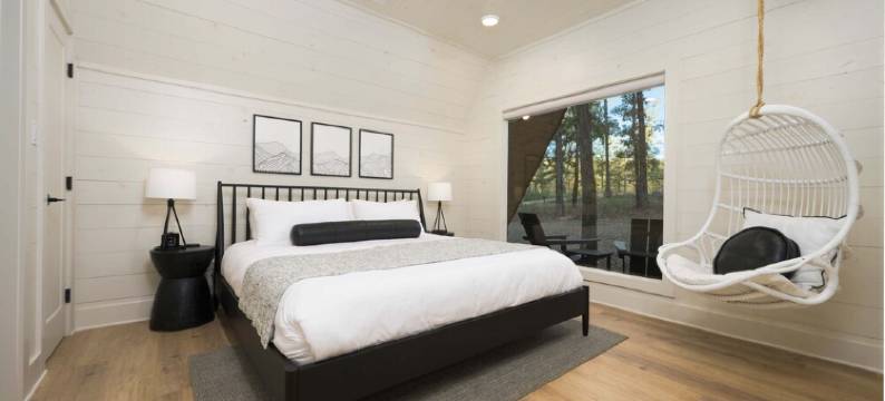 New Aframe Cabin/7 Arcades/HotTub/FirePit/Movie Screen/Stargazing Hammock/图片