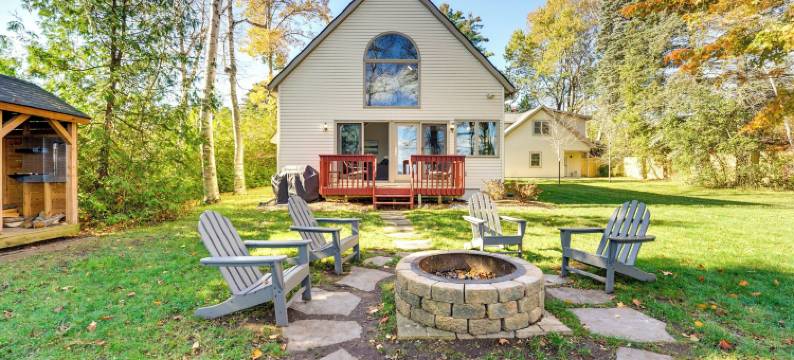 赫伦湖度假租赁，配有私人海滩！(Lake Huron Vacation Rental w/ Private Beach!)图片