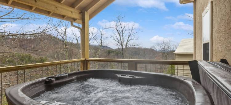 壮观的带热水浴缸壁炉按摩浴缸的家(Hawks Nest by Beyond Expectations W Hot Tub)图片