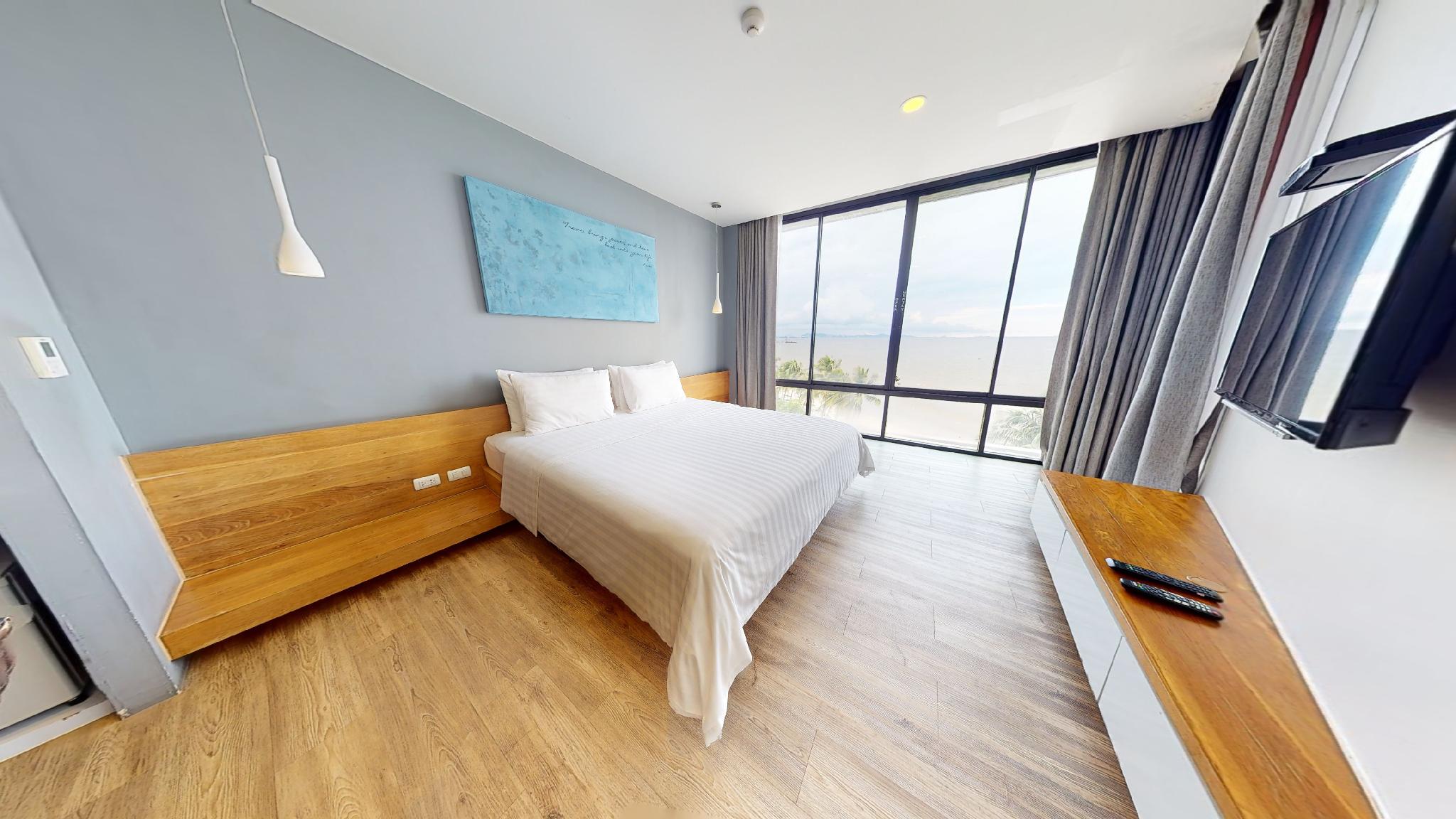 รีวิว ที่พักบางแสนติดทะเล 2022 KALM BANGSAEN HOTEL | Room type Seaview 🏨🌴🌊