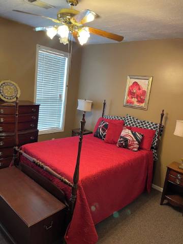 3 bedrooms, 2 full bath, dining room, great room, den, beautiful outdoor patio.