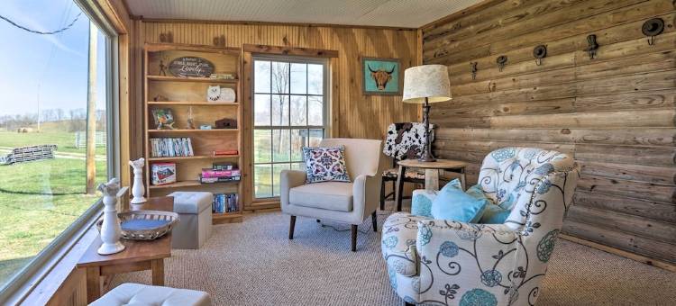 位于肯塔基州的高地牛工作农场小屋(Cabin on Working Highland Cattle Farm in Kentucky)图片