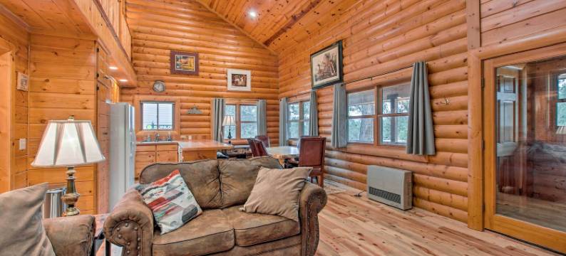 距滑雪缆车3个街区：天使之火巴士路线小屋(3 Blks to Ski Lift Angel Fire Cabin on Bus Rt)图片