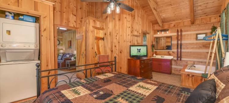 景观舒适私人壁炉热水浴缸(View! Cozy, Private, Fireplace, Hot Tub Log Cabin, Honeymoon!)图片