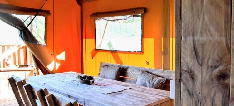农场上的豪华帐篷带游泳池(Luxury tent on a farm with swimming pool)图片