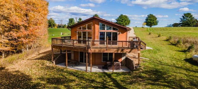 Sunset Riverview Cabin Hot Tub Fireplace, Luxury Cabin with Stunning River Views图片