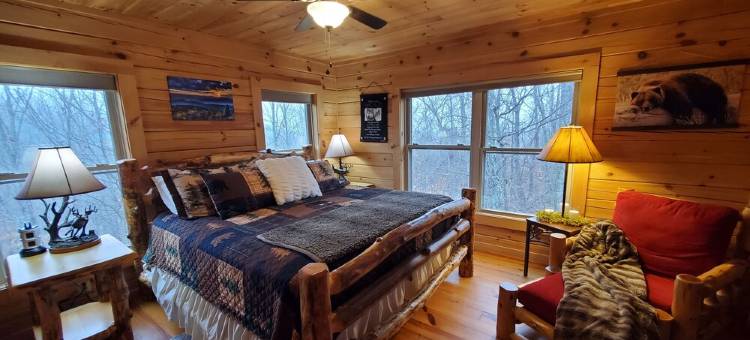 Private Stunning Mtn Views LogCabin Jetted Tub EV Charger Wifi 15 Min-Lake James图片