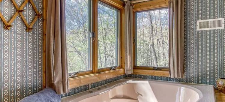 在烟雾腾腾的山中找到和平宁静与放松(Woods Child Cabin by Beyond Expectation W Hot Tub)图片