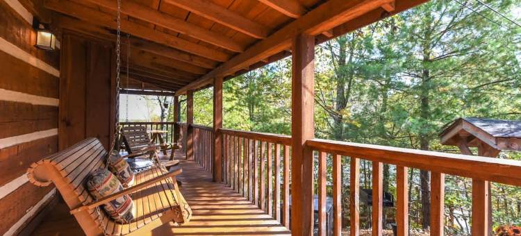 景观舒适私人壁炉热水浴缸(View! Cozy, Private, Fireplace, Hot Tub Log Cabin, Honeymoon!)图片