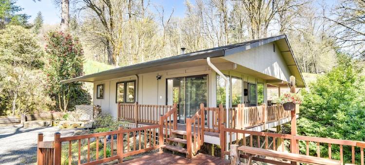 河畔林地小屋：树木和森林景观(Riverfront Woodland Cabin: Wooded & Forested Views)图片