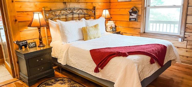Relax鳟鱼溪全新热水浴缸和主浴室木屋-梅洛迪山(Relax @ Mt. Melody Log Cabin. Brand New Hot Tub and Masterbath. by Trout Stream)图片
