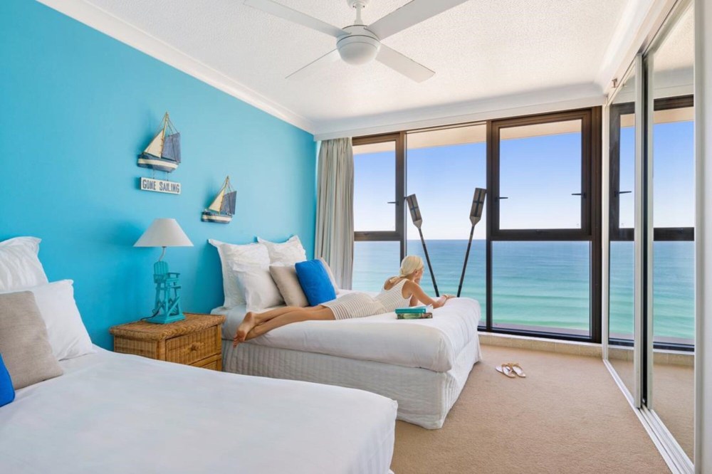 Surfers Aquarius on the Beach Over view