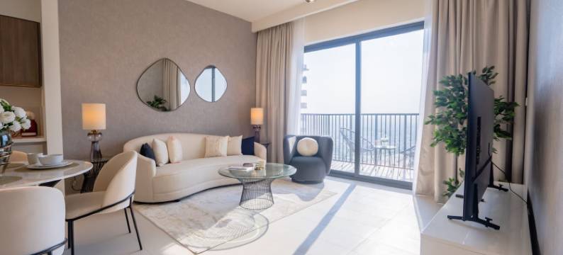 Nasma豪华住宿-迪拜山丘(Nasma Luxury Stays - Elegant Condo with City Views and Dubai Skyline)图片