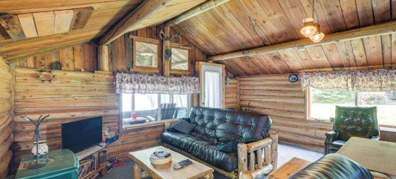 平静湖边小木屋度假：码头，火坑！(Peaceful Lakefront Cabin Getaway Dock, Fire Pit!)图片