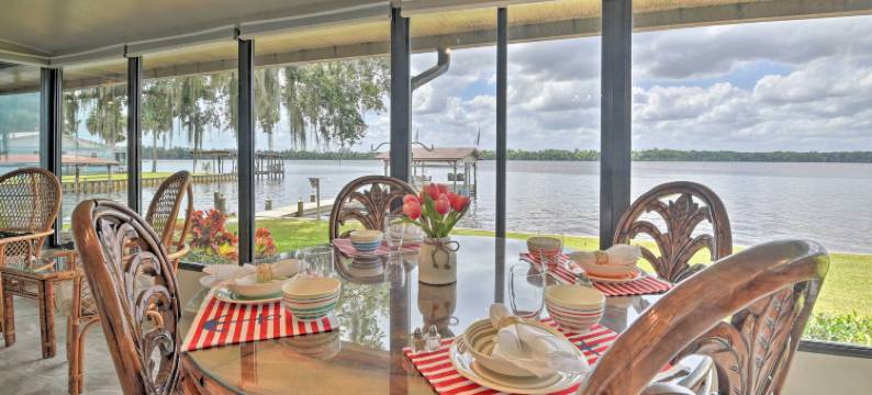 圣约翰河上的风景如画的度假村+泊位(Picturesque Retreat on St Johns River and Docks)图片