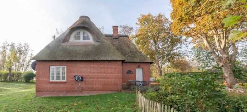 带瓷砖炉的茅草屋度假屋(Reetgedecktes Ferienhaus Mit Kachelofen)图片