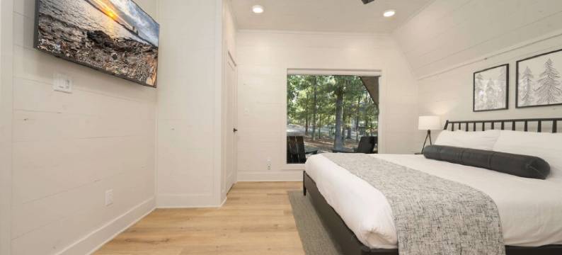 New Aframe Cabin/7 Arcades/HotTub/FirePit/Movie Screen/Stargazing Hammock/图片