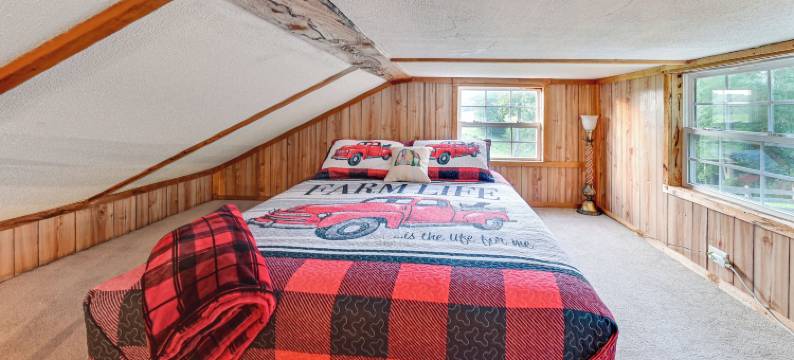 位于肯塔基州的高地牛工作农场小屋(Cabin on Working Highland Cattle Farm in Kentucky)图片