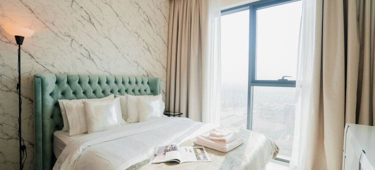 Nasma豪华住宿-迪拜山丘(Nasma Luxury Stays - Elegant Condo with City Views and Dubai Skyline)图片