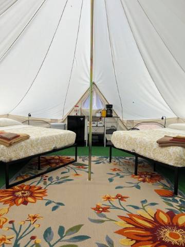 Canvas Bell Tent on Working Farm in Historic Laurel Highlands