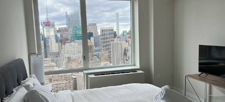 Million dollar view 1-bed apartment in brilliant Manhattan New York with gym图片