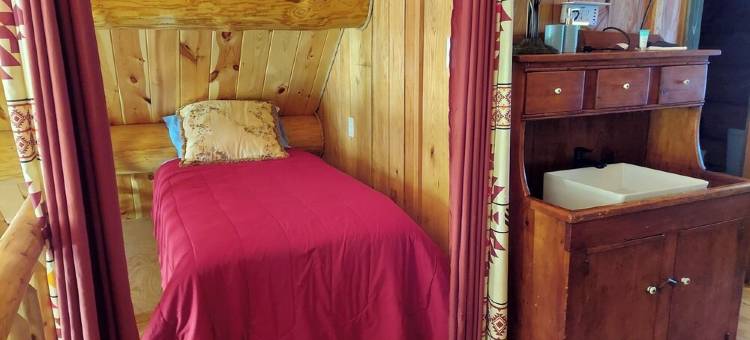 白野牛山庄瀑布景观木屋;亲子友好，配有通往湖泊的通道(Waterfall View Cabin at White Buffalo Lodge;Family-friendly with lake access)图片