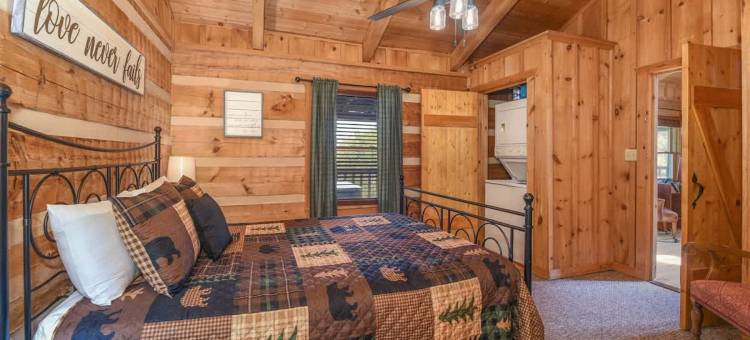 景观舒适私人壁炉热水浴缸(View! Cozy, Private, Fireplace, Hot Tub Log Cabin, Honeymoon!)图片