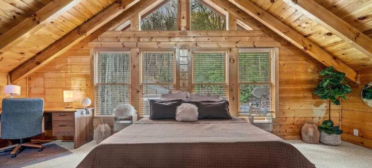 高端豪华小屋 桑拿 热水浴缸 游戏室(Round Top Way Cabin by Beyond Expectations)图片