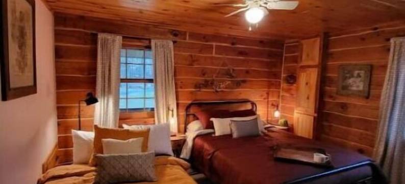 Lulu’s Lodge: Cozy Woods Cabin w/ Hot Tub + Stone Fireplace图片