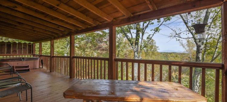 景观舒适私人壁炉热水浴缸(View! Cozy, Private, Fireplace, Hot Tub Log Cabin, Honeymoon!)图片