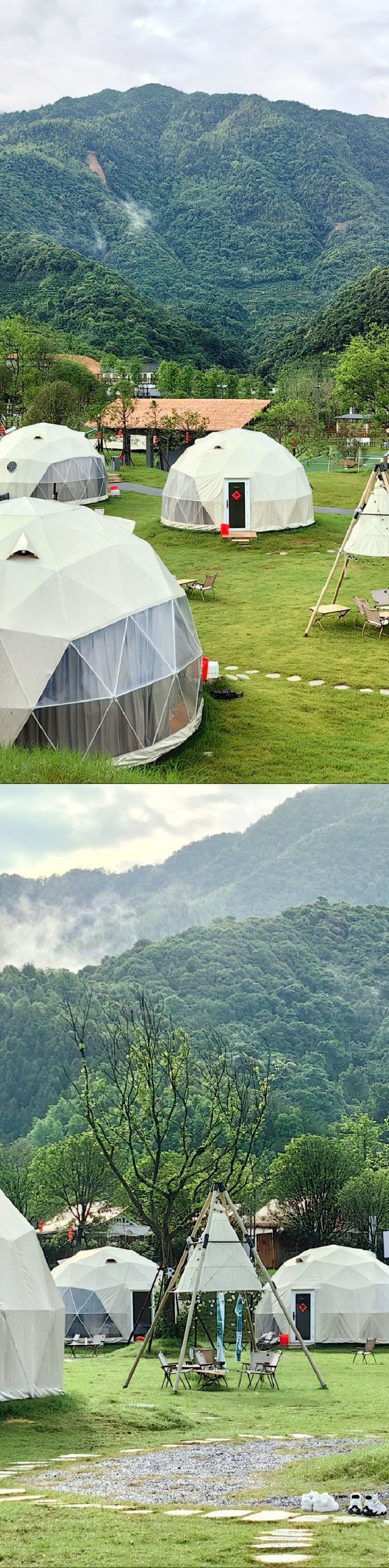 民宿环境:这家拾野山舍民宿基地位于赣州市崇义县的阳明山山脚